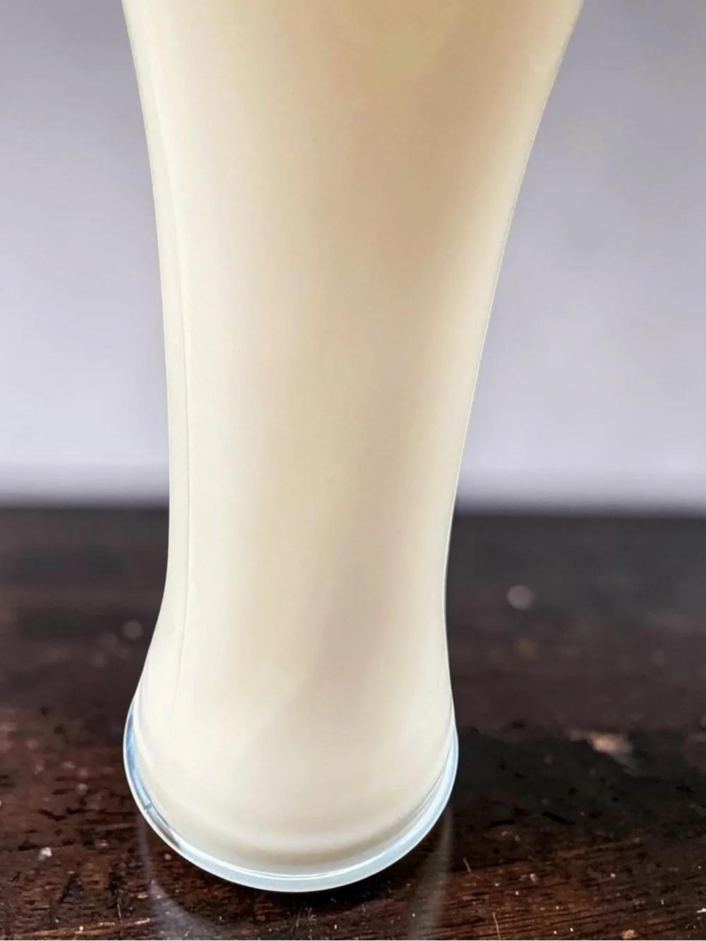 Classic White Glass Pedestal Vase with Tiered Base
